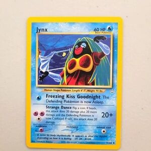 Pokemon Jynx Trading Card - Blue and Yellow